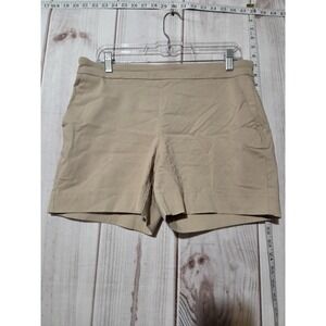 White House Black Market Shorts Womens 10 Tan Dress Rayon Blend Casual Chino